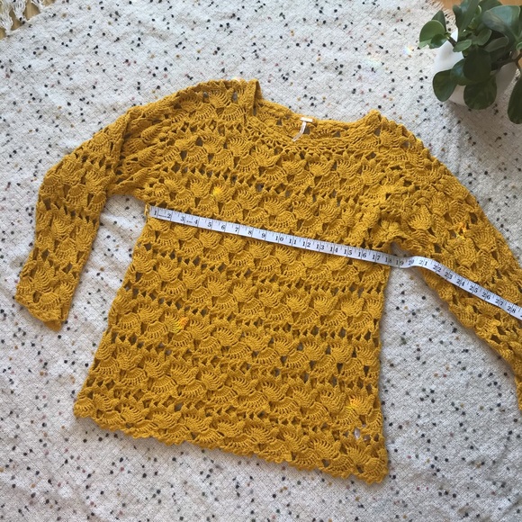 Free People Little Fan Crochet Tunic Sweater - Picture 11 of 14